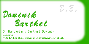 dominik barthel business card